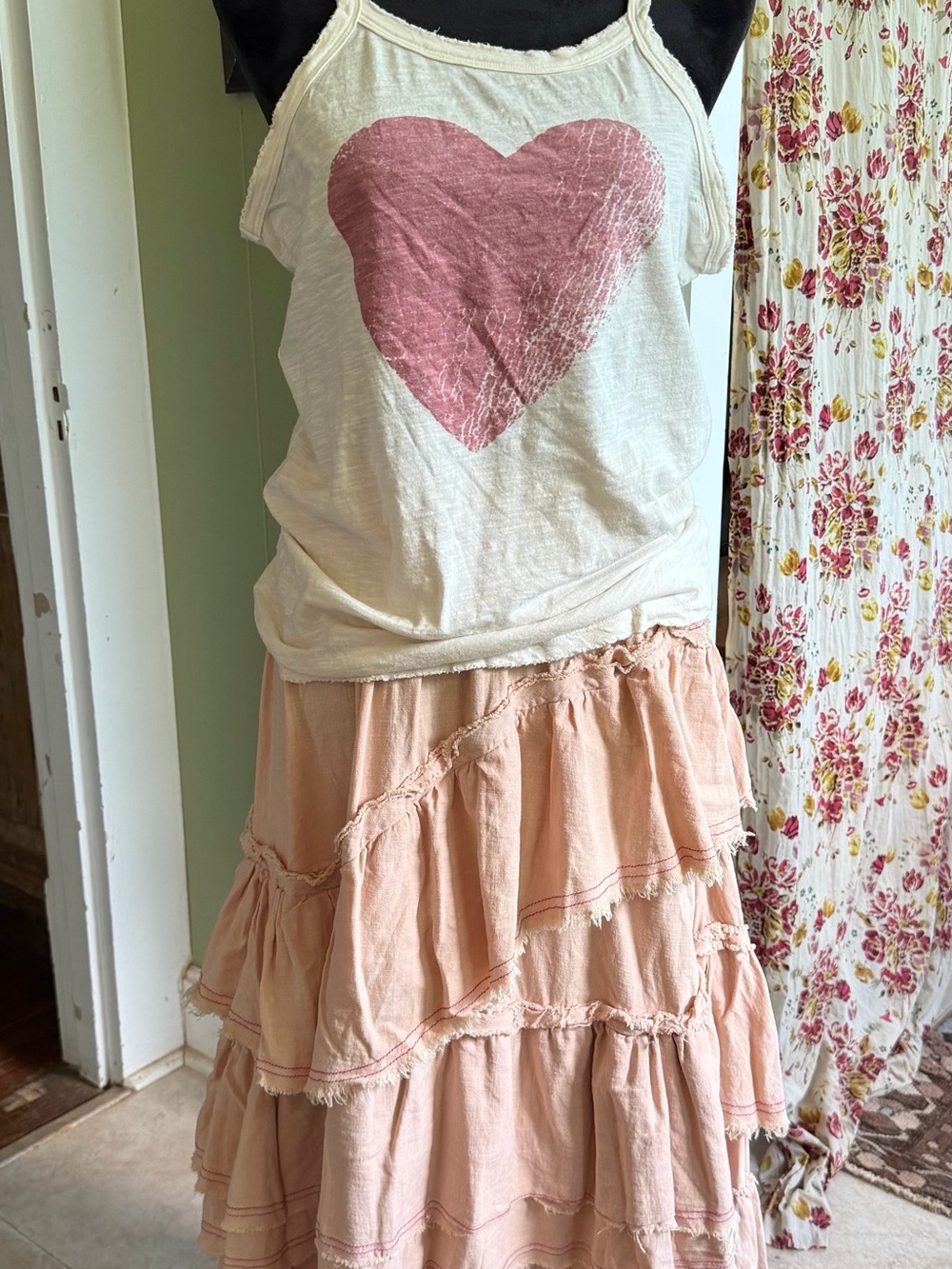 Blue Velvet ruffle skirt NWT small